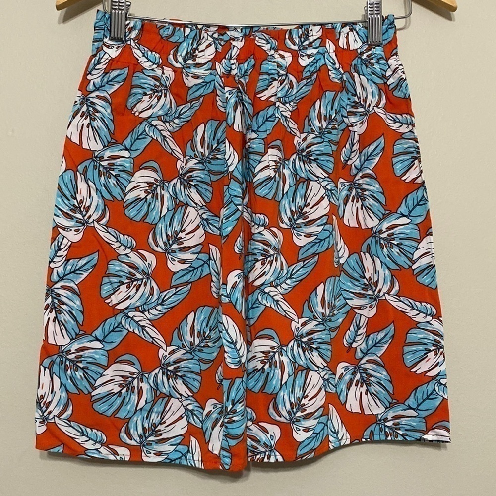 Francesca’s Alya women mini skirts floral Preppy Vacation Pull On Beach Casual